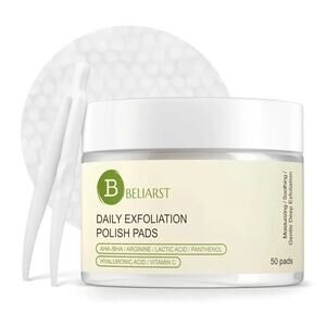 BELIARST Daily Exfoliation Polish Pads Hyaluronic Acid Vitamin C SEALED NEW